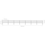 vidaXL Clôture de jardin avec dessus en cerceau Acier 11 9x0 8 m Noir