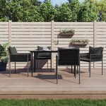 vidaXL Ensemble à manger de jardin 5 Pièces coussins résine tressée acier