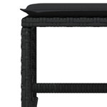 vidaXL Ensemble à manger de jardin 11 Pièces coussins noir résine tressée