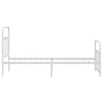 vidaXL Cadre de lit métal sans matelas avec pied de lit blanc 90x200cm