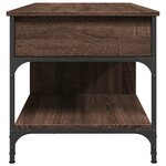 vidaXL Table basse chêne marron 100x50x50cm bois d'ingénierie et métal