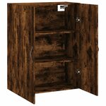 vidaXL Armoire murale chêne fumé 69 5x34x90 cm bois d'ingénierie