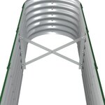 vidaXL Lit surélevé de jardin Acier enduit de poudre 332x40x36 cm Vert