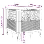 vidaXL Jardinière avec piquets blanc 43 5x43 5x43 5 cm PP