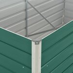 vidaXL Jardinière 160 x 80 x 77 cm Acier galvanisé Vert