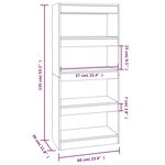 vidaXL Bibliothèque/Cloison Blanc 60x30x135 cm Bois d'ingénierie