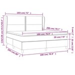 vidaXL Sommier à lattes de lit avec matelas Gris foncé 180x200cm Tissu