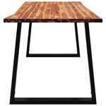 vidaXL Table à manger 160x80x75 cm bois d'acacia solide à bord vif