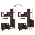 vidaXL Ensemble de meubles de salle de bain 3 Pièces Chêne marron