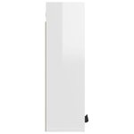 vidaXL Armoire de salle de bain murale Blanc brillant 32x20x67 cm
