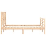vidaXL Cadre de lit avec tête de lit 140x190 cm bois massif