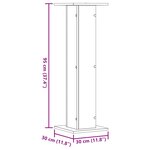 vidaXL Supports pour plantes 2 Pièces chêne fumé bois d'ingénierie