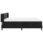 Lit de box spring vidaXL avec matelas Noir 180x200 cm Velours
