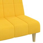 vidaXL Canapé-lit à 2 places jaune tissu