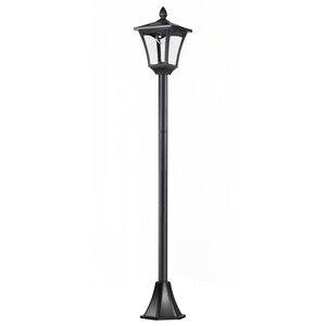 Luminaire extérieur solaire lampadaire lanterne classique LED 40 Lm dim. 18L x 18l x 160H cm noir