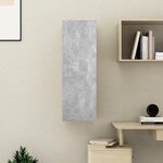vidaXL Meuble TV Gris béton 30 5x30x90 cm Bois d’ingénierie