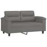 vidaXL Ensemble de canapés 3 Pièces coussins gris foncé tissu microfibre