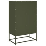 vidaXL Buffet haut vert olive 68x39 x111 5 cm acier