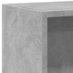 vidaXL Bibliothèque Gris béton 80x24x75 cm Bois d'ingénierie