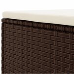 vidaXL Salon de jardin 6 Pièces avec coussins Marron Résine tressée