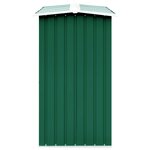 vidaXL Abri de stockage de bois Acier galvanisé 330x92x153 cm Vert