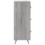 vidaXL Buffet Sonoma gris 34 5x34x90 cm Bois d'ingénierie