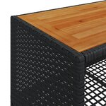 vidaXL Salon de jardin 4 Pièces avec coussins noir résine tressée