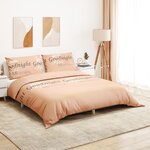 vidaXL Ensemble de housse de couette rose 200x220 cm Coton