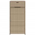 vidaXL Armoire de rangement de jardin beige 55x55x111cm résine tressée