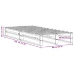 vidaXL Cadre de lit sans matelas cire marron 90x190 cm bois pin massif
