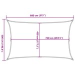 vidaXL Voile d'ombrage 160 g/m² Rouge 5x8 m PEHD