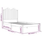 vidaXL Cadre de lit sans matelas noir bois massif