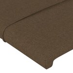 vidaXL Tête de lit à LED Marron foncé 147x16x78/88 cm Tissu