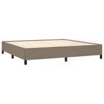 vidaXL Sommier à lattes de lit avec matelas Taupe 200x200 cm Tissu