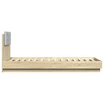 vidaXL Cadre de lit avec LED sans matelas chêne sonoma 100x200 cm