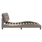 vidaXL Cadre de lit avec LED sans matelas taupe 180x200 cm tissu