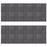 vidaXL Carreaux de terrasse 20Pièces Délavage gris 30x30 cm Acacia solide