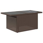 vidaXL Salon de jardin avec coussins 5 Pièces marron résine tressée