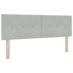 lit box spring vidaXL avec matelas et lumière LED gris clair 140x190 cm en velours
