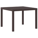 vidaXL Set de Salle à Manger de Jardin 3 Pièces avec Coussins en Poly Rattan Marron