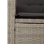 vidaXL Ensemble à manger de jardin et coussins 5 Pièces gris clair rotin