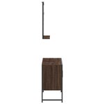 vidaXL Ensemble d'armoires de salle de bain 2 Pièces chêne marron