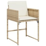 vidaXL Ensemble à manger de jardin et coussins 15 Pièces beige