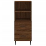 vidaXL Buffet Chêne marron 34 5x34x90 cm Bois d'ingénierie