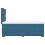 vidaXL Sommier à lattes de lit avec matelas bleu 90x190 cm velours