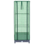 vidaXL Jardinière surélevée avec housse aspect rotin 40x40x123 cm
