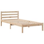 vidaXL Cadre de lit avec tête de lit 75x190 cm bois de pin massif