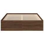 vidaXL Cadre de lit chêne marron 135x190 cm double