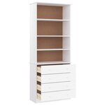 vidaXL Bibliothèque tiroirs ALTA blanc 77x35x186 5cm bois massif pin