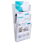 Distributeur De Prospectus Vertical 3 Compartiments A4 - Cristal - X 2 - Exacompta